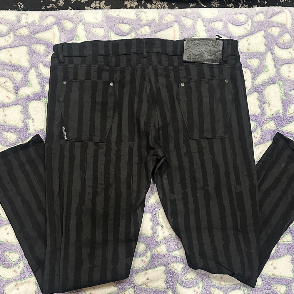 Kreepsville Black Striped Pants - Picture 6 of 8